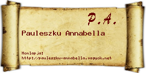Pauleszku Annabella névjegykártya